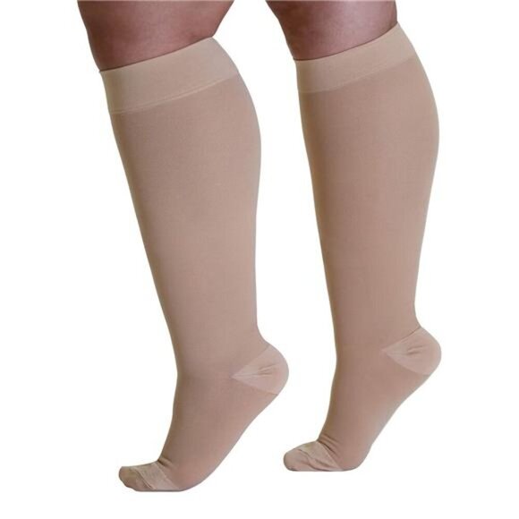 Compression Socks -USA Made Knee-High Closed Toe Support Hose for Varicose Veins - Picture 4 of 7